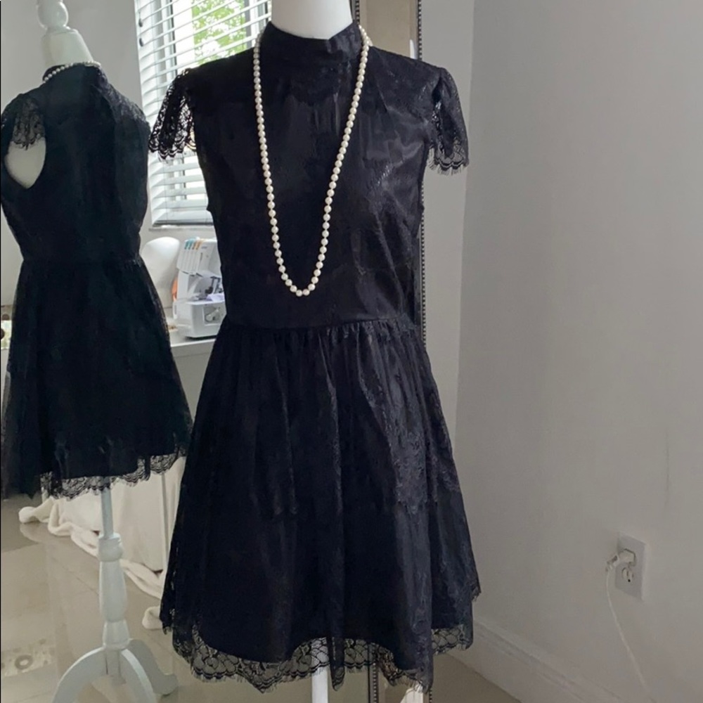 Black lace dress